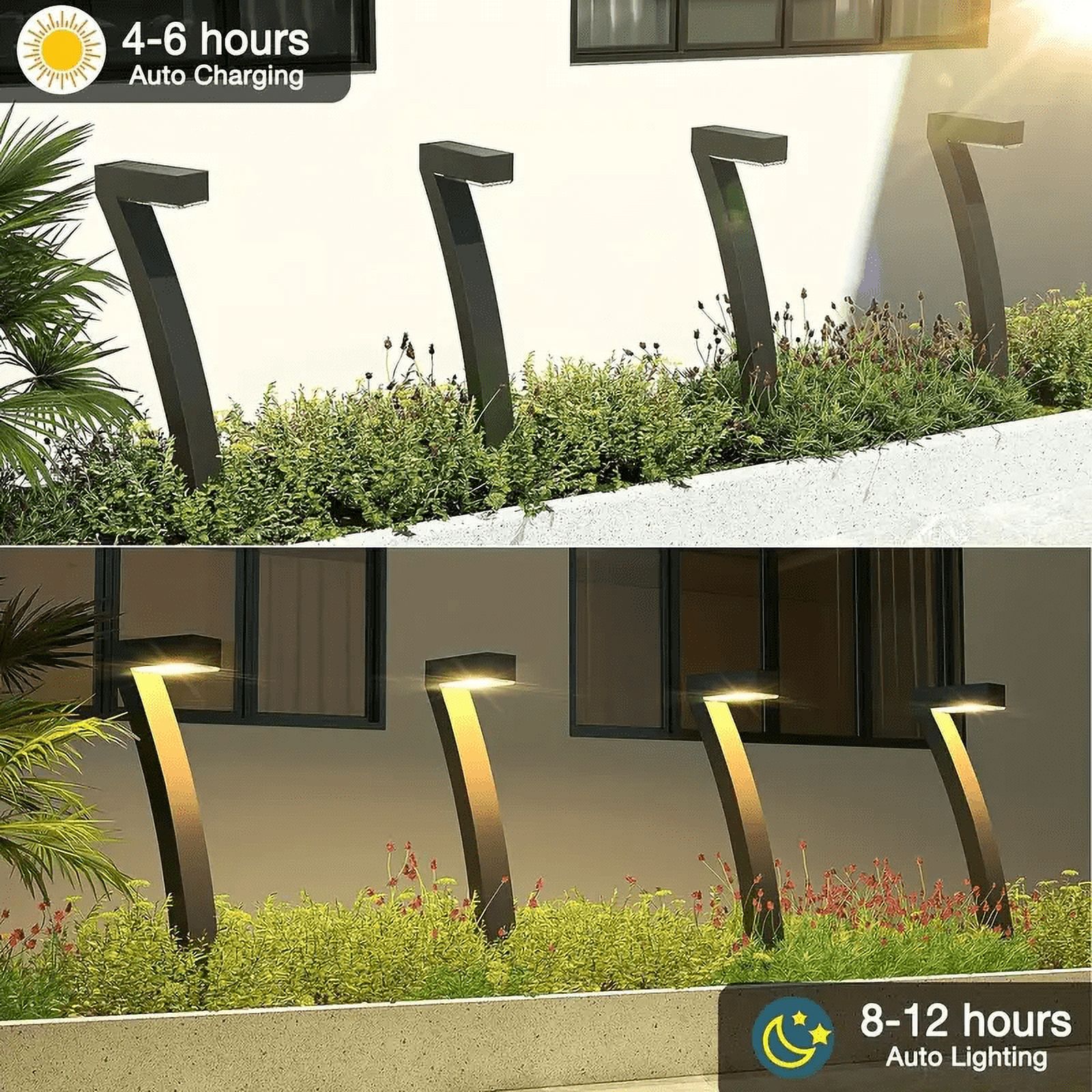Solar Outdoor Pathway Lights, 6 Pack Bright Outdoor Solar Lights, 12 Hrs Solar Garden Lights Decorative, Auto On/Off Solar Lights for Outside Landscape Path Yard Walkway Driveway