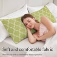 thumbnail image 5 of Grass Green Morocco Body Pillow Covers 20"x54", Ethnic Geometric Quatrefoil Lattice Soft Brushed Microfiber Breathable Throw Pillow Covers, Pillowcase with Zipper for Couch Sofa Bedroom Living Room, 5 of 9