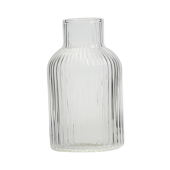 deevoka Glass Bud Vase Modern Handcraft Retro Home Decor for Office Gift Party C