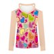 thumbnail image 4 of Blusa de moda para mujer, camisetas de cobertura con cuello en V de manga larga, camisetas sueltas informales con estampado de corazones Pompotops  FGAJ13257, 4 of 5