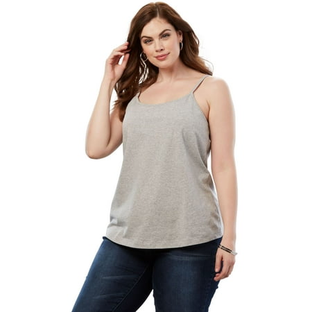 - Roaman's Plus Size Bra Cami With Adjustable Straps