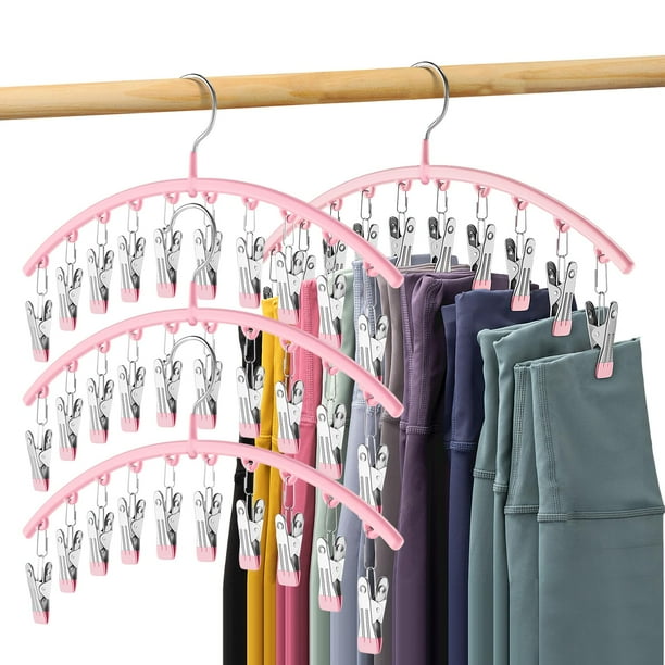 Organizador de leggings Volnamal para armario con 10 clips, capacidad para 40 leggings