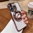 thumbnail image 4 of Soft TPU Plating Magsafe Phone Cases for iPhone 11 12 13 14 15 Pro Max 15 Plus Magnetic Ring Holder Case for iPhone 15Pro Cover, 4 of 5