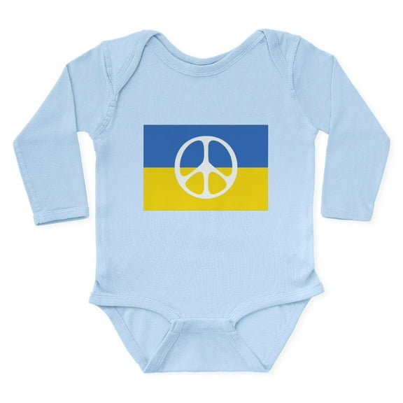CafePress - Pray For Peace In Ukraine Body Suit - Long Sleeve Cotton Baby Bodysuit