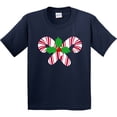 thumbnail image 3 of Inktastic Candy Canes and Holly Christmas Youth T-Shirt, 3 of 5