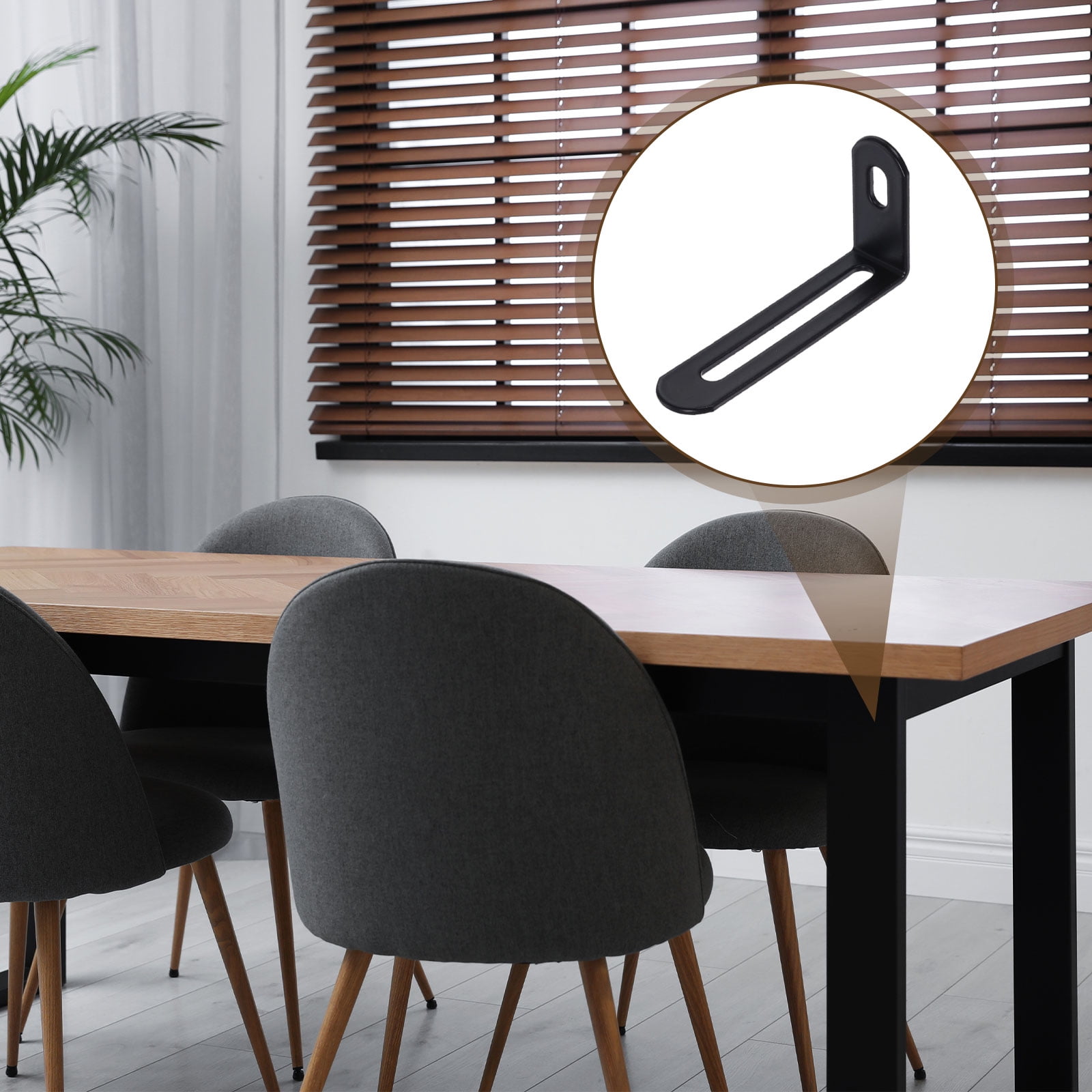 Uxcell 30 Pack Adjustable L-Shape Corner Brace, 0.9" x 2.9" x 0.6" Metal Slotted 90 Degree Right Angle Corner Shelf Bracket Support Brace, Black