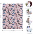 thumbnail image 4 of Pink Dinosaurs Plants Pattern Blanket,Comfortable Soft Lamb Wool Throw Blanket,All Season,Warm Lightweight Blankets for Sofa Bed Couch Living Room Chair,30"x40", 4 of 4