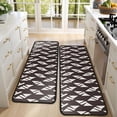 thumbnail image 4 of Kitchen Rugs Sets Of 2,Black White Geometric Pattern Anti Fatigue Kitchen Mat Rugs Non Slip Washable,Decorative Kitchen Floor Mats for Kitchen,Sink,Laundry,17"x47"+17"x47", 4 of 5