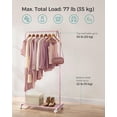 thumbnail image 3 of Clothes Rack with Wheels . Garment Rack Clothing Rack for Hanging Clothes with Dense Mesh Storage Shelf lb Load Capacity Brakes Steel Frame UHSRBK, 3 of 6