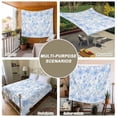 thumbnail image 6 of Watercolor Blue Floral Large Tapestry for Bedroom Wall Hanging Tapestry, Blue Ombre Botanical Summer Ceiling Backdrop Tapestries Poster Blanket Wall Decor for Teens Room Living Room Dorm 85" x 90", 6 of 8
