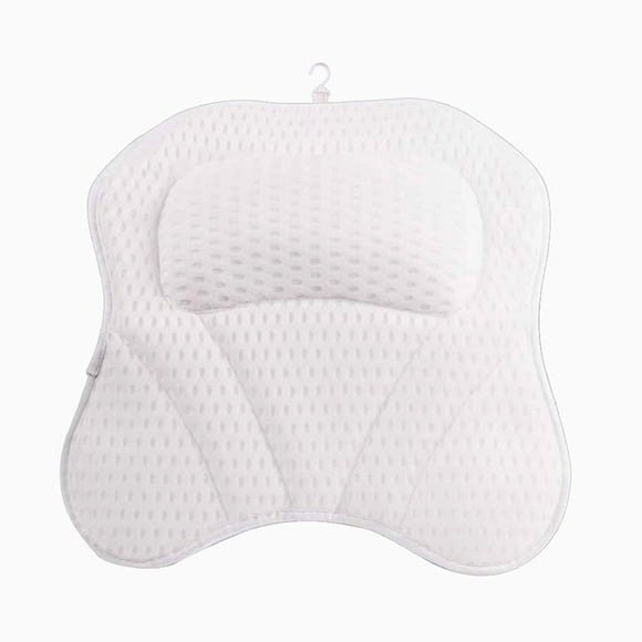 Bath Pillow Premium Bathtub Pillow Ergonomic Bath Pillows for Tub with 6 Strong Non-Slip Suction Cups and Comfortable Washable 3D Air Mesh Tub Pillow Fits All Bathtub, Hot Tub, Jacuzzi and Home Spa