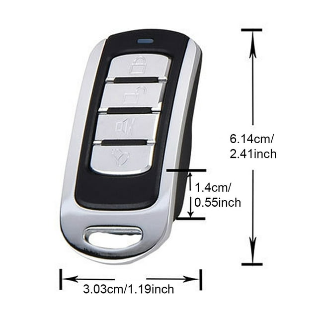 Automotive Garage Door Gate Remote Control Portable Garage Door Gate Battery Powered 433 4 Channel Replacement Universal Alarms Controller 1Pc