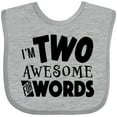 thumbnail image 3 of Inktastic I'm Two Awesome for Words 2nd Birthday Boys or Girls Baby Bib, 3 of 4