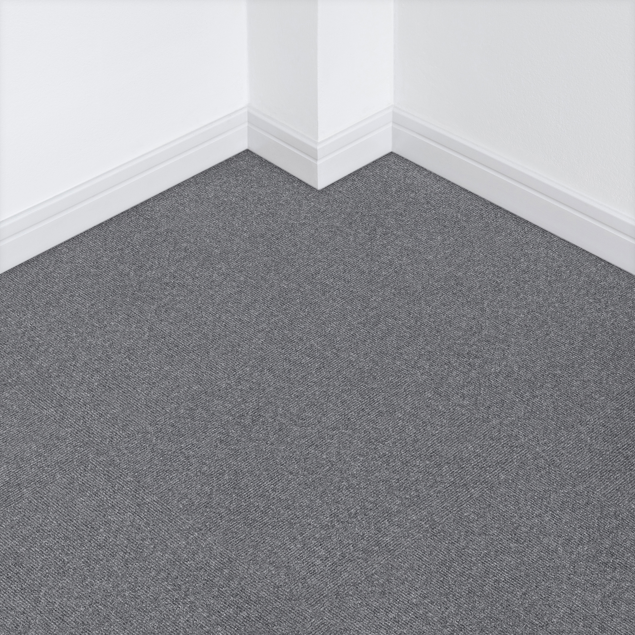 Asheville Rib Gray Residential 18 in. x 18 in. Peel and Stick Carpet Tile Square 27 sq. ft. 12 Tiles Per Box