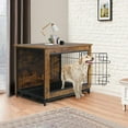thumbnail image 6 of Arlopu Dog Crate Furniture, Wooden Side End Table, Modern Dog Kennel with Double Doors, Heavy-Duty Dog Cage with Pull-Out Tray, 6 of 11
