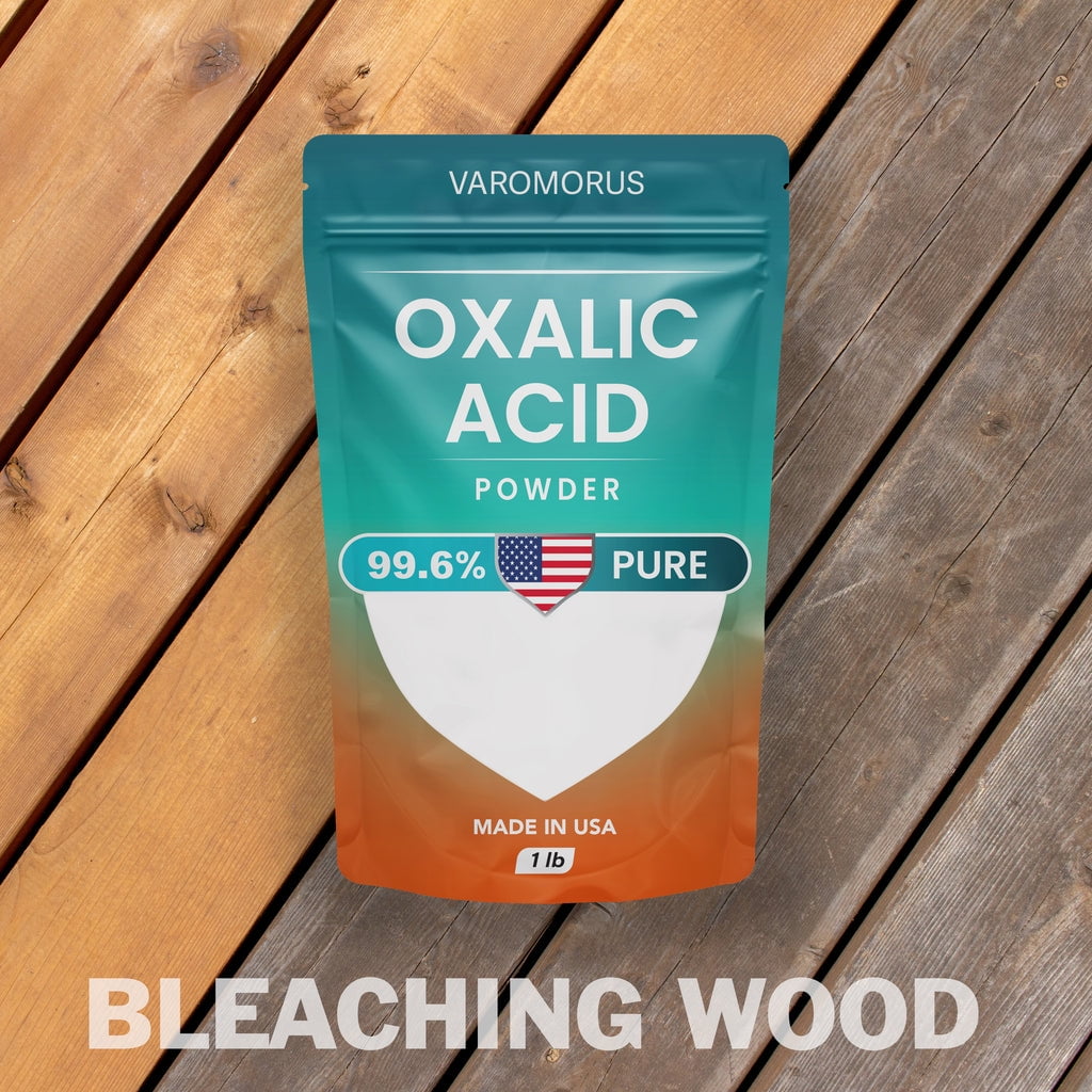 Oxalic Acid 1 lbs - 99.6% Pure Fine Powder, Multi-Use Cleaner and Stain Remover for Wood, Metal, Rust, Wood Bleach, Hardwood Floor & Furniture Restorer, Pool - Industrial Cleaning Solution