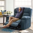 thumbnail image 7 of LVUYOYO Electric Power Recliner Chair, Reclining Chair with Heat and Massage, Position Recliner up to 350 Lbs,2 Cup Holders, USB Ports, 2 Side Pockets,Blue, 7 of 7
