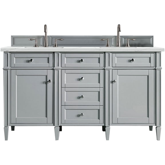 James Martin Vanities 650-V60d-Fenc Brittany 60" Free Standing Double Basin Poplar Wood