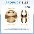 thumbnail image 2 of Uxcell Round Sliding Glass Door Handle 304 Stainless Steel Back-to-Back Rose Gold 2.7", 2 of 7