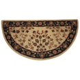 thumbnail image 1 of Uniflame R-1001 BEIGE WITH BLACK HAND-TUFTED 100% WOOL HEARTH RUG, 1 of 2