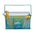 thumbnail image 2 of Mind Reader Utensil Holder, Silverware Organizer, Caddy, Metal, 7"L x 7"W x 5"H, Turquoise, 2 of 8
