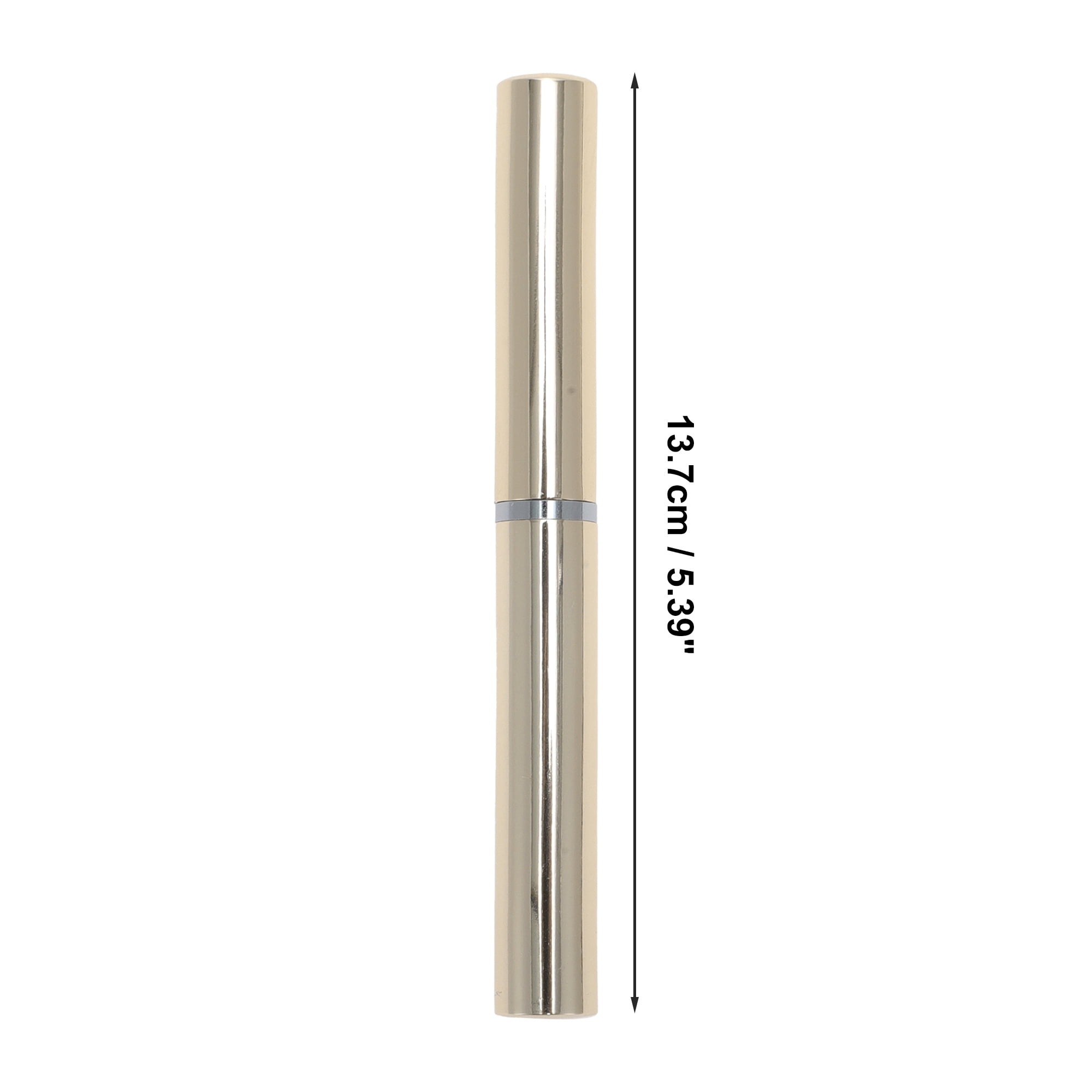 Unique Bargains 1 Pc Round Head Lip Brush for Travel Gold Tone