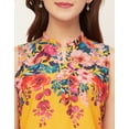 thumbnail image 5 of Moomaya Sleeveless Mandarin Collar Printed Georgette Top - Women's Stylish Top, 5 of 9