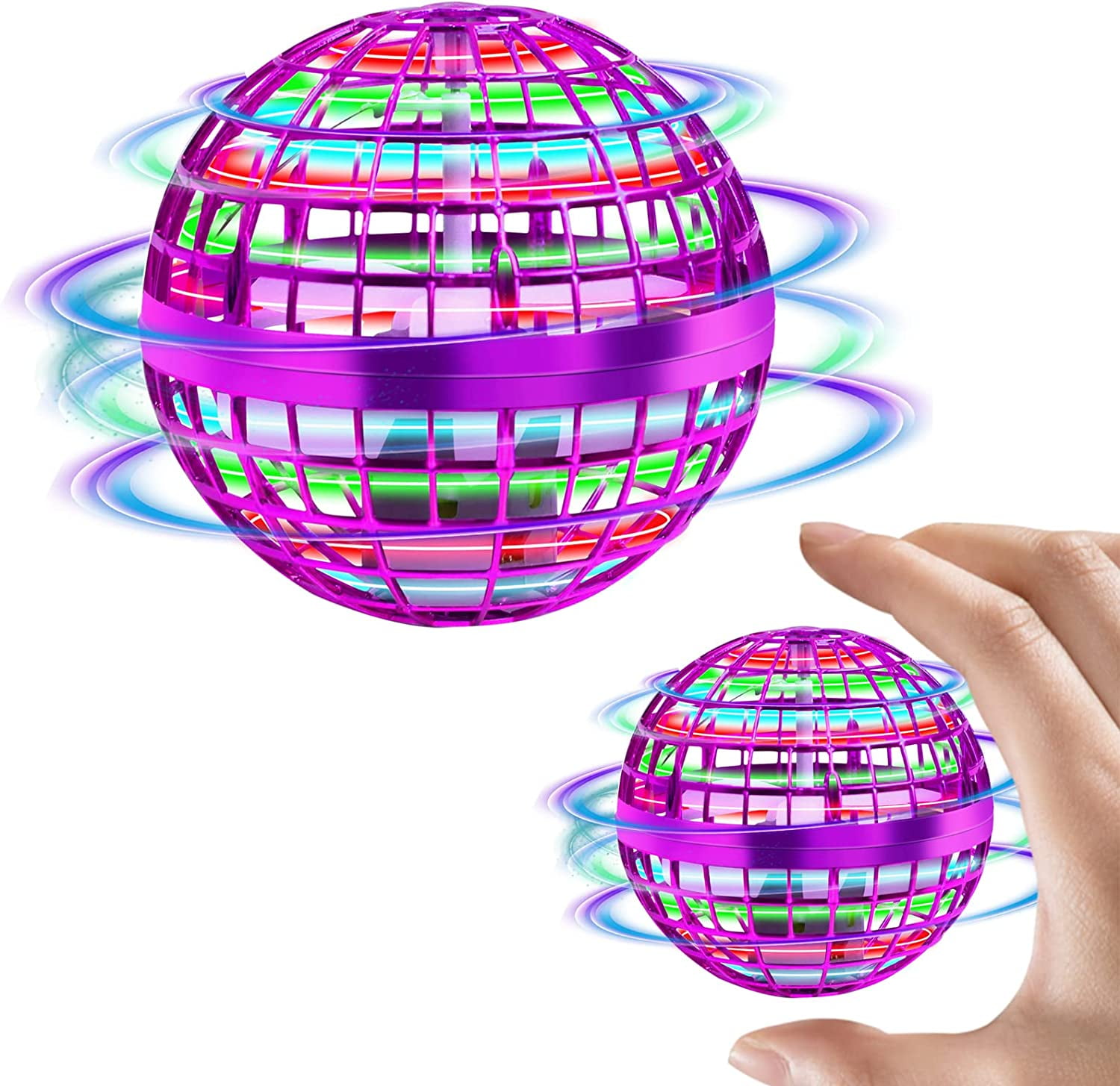 Aierliusa PP Flying Orb Ball Toys Cosmic Globe Fidget Spinner for Kids, purple