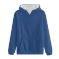 thumbnail image 2 of SHE IS Oversized Sweatshirt for Women V Neck Womens Hoodies Zip up Cotton Womens Pullover Hoodie White Tops for Women Casual My Orders Placed, 2 of 4