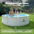 thumbnail image 2 of Joyfy Round Above Ground Pool - 10ft x 30inch Outdoor Round Frame Above Ground Swimming Pool Set Kiddie Pool for Kids Adults with Filter Pump, 2 of 7