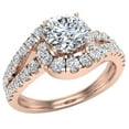 thumbnail image 1 of Engagement Rings for Women 14K Rose Gold Diamond Ring Ocean Wave Style 1.25 CT, 1 of 6
