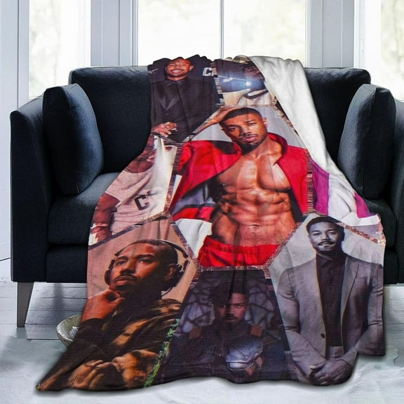 Blanket Michael Actors B. Jordans Throw Flannel Blankets Warm Soft Cozy Fuzzy Air Conditioning Blanket for Living Room Sofa Bed Gift Blankets for All Seasons 30"x40"