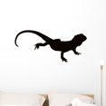 thumbnail image 1 of Australian Bearded Lizard Silhouette Wall Decal by Wallmonkeys Peel and Stick Graphic (36 in W x 16 in H) WM88016, 1 of 4