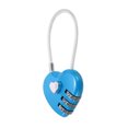 thumbnail image 1 of Uxcell Candado de Combinación de 1 Paquete, Aleación de Zinc, Candado de Combinación de 3 Dígitos en Forma de Corazón, Candado Sin Llave para Equipaje al Aire Libre [Azul], 1 of 7