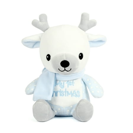 Dan Dee Baby's My First Christmas Blue & Gray Reindeer 6" Plush Stuffed Animal