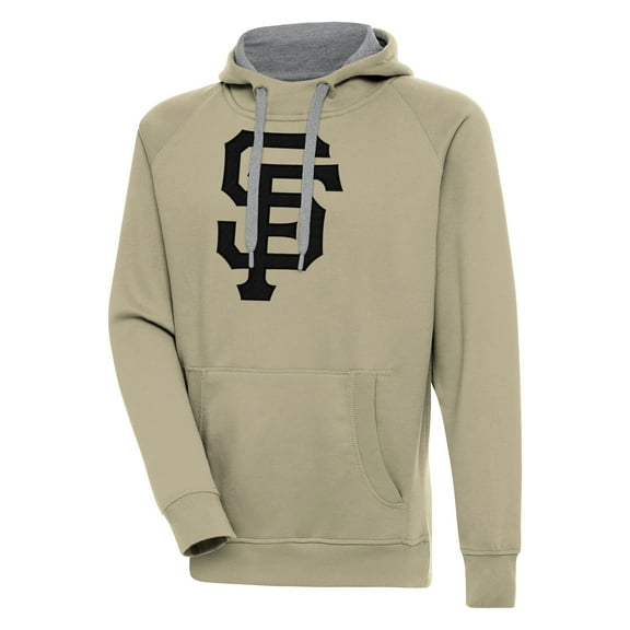 Men's Antigua Khaki San Francisco Giants Victory Pullover Hoodie