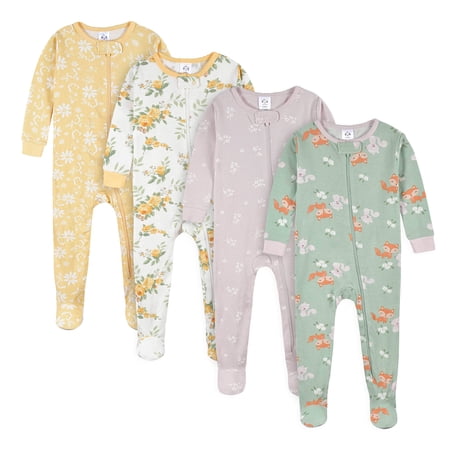 Gerber 2-pack Footed Footed Pajamas baby-meisjes baby- en peuter-pyjama's