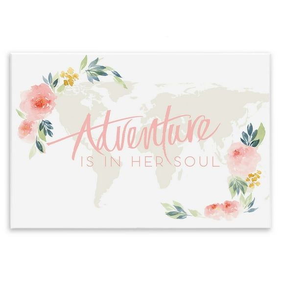 Stupell Industries Floral Girl's Adventure Plants & Flowers Painting Unframed Art Print Wall Art, 15 x 10