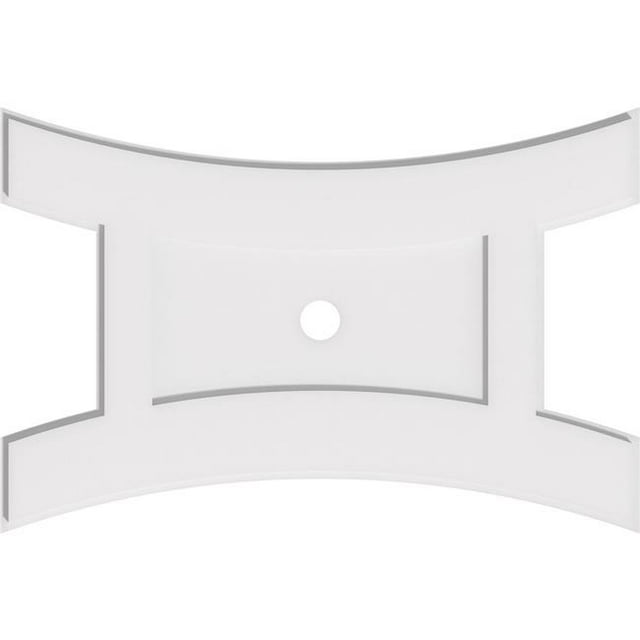 Ekena Millwork CMP32X21HN-02000 2 in. ID x 7 in. Rectangle Haven Architecture Grade PVC Contemporain Plafond Médaillon