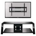 thumbnail image 6 of Bell'O TRIPLE PLAY TP4452 - Mounting kit (wall mount, pole, column, cabinet unit) - for flat panel / AV equipment - steel, tempered glass - powder coat, black high gloss - screen size: up to 60" - wall-mountable, floor-standing, 6 of 7