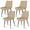 khaki#0, variant on Dining Chairs 4 pieces of dining chair, black, rubber wood material, dining chair, solid wood chair, solid wood dining table chair,Wooden Dining Chairs