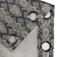 thumbnail image 4 of Ambesonne Damask Grommet Curtain, Victorian Baroque Style, 50" x 84", Charcoal Grey Cream, 4 of 6