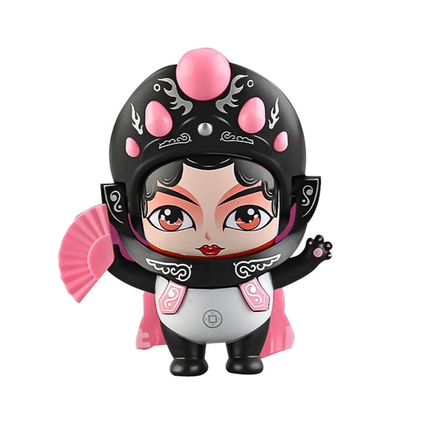 Muñeca de la Ópera de Sichuan con cara cambiante, figura de ópera china de dibujos animados para estantería de coche Rosa