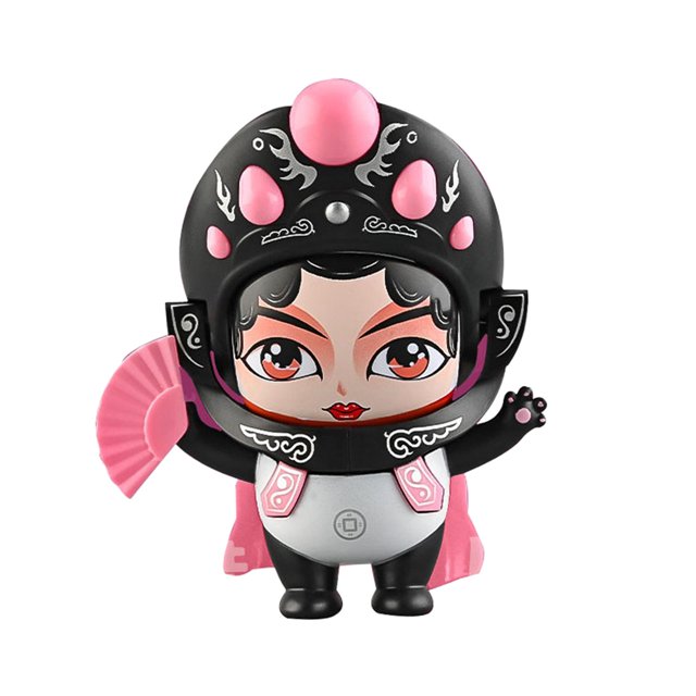 Esquirla Sichuan Opera Face Changing Doll Chinese Opera Figure for Cabinet Shelf Gift Pink