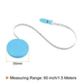 thumbnail image 2 of 2 Pack Round Retractable Measuring Tape 150cm/60-inch Soft Leather Case Tailors Tape Measure, Blue, 2 of 6