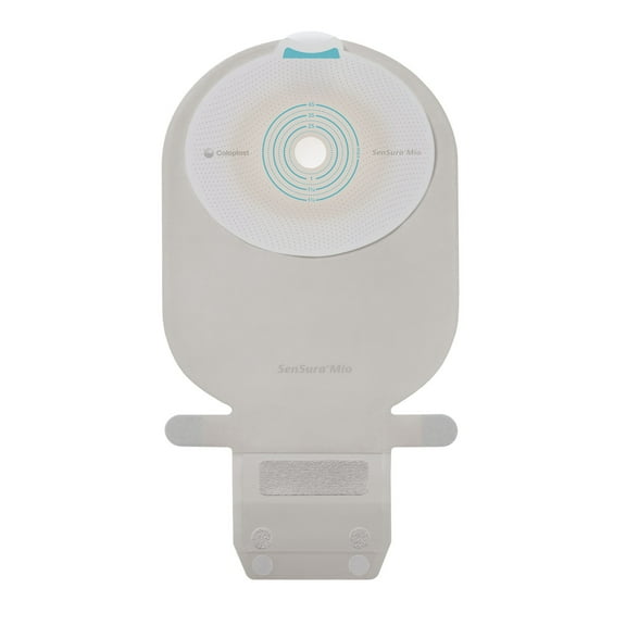 SenSura Mio Ostomy Pouch Drainable 1-9/16 Inch Stoma 11 Inch Length, Maxi 1pc System Opaque Gray 10479, 10 Ct