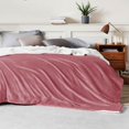 thumbnail image 3 of Sherpa Fleece Blankets Queen Size for Bed - Thick and Warm Blanket for Winter, Soft Fuzzy Plush Queen Blanket for All Seasons, Dusty Rose, 90x90 Inches, 3 of 10