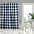 thumbnail image 2 of Levtex Home - Camden - Shower Curtain with Grommets - One Shower Curtain Panel 72 inch Length, 72 inch Width - Buffalo Plaid - Black and Cream - 100% Cotton - Lined, 2 of 2