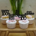 thumbnail image 4 of 30PCS Black 100th Birthday Cupcake Toppers Glitter One Hundred Years 100 Fabulous Happy 100 Straight Outta 1926 Cupcake Picks for 100th Birthday Anniversary Party Cake Decorations Supplies, 4 of 7