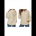 thumbnail image 3 of Sudadera con Capucha para Mujer, Sudadera de Larga, Holgada y con Bolsillos. Albaricoque M, 3 of 6
